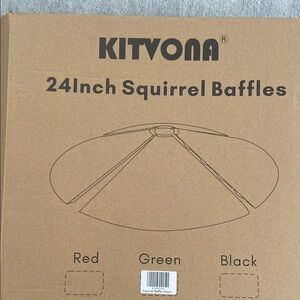 24-Inch Squirrel Baffle - Red, Green, Black